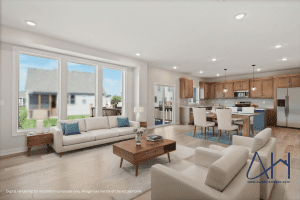 Serenity Living Room Dine Kitchen Avital Homes KC