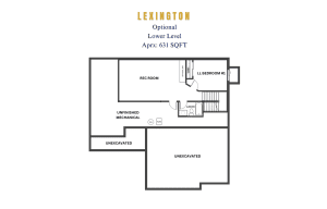 Lexington Optional Lower Level Floorplan